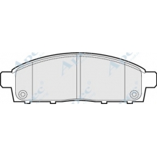 PAD1519 APEC Комплект тормозных колодок, дисковый тормоз