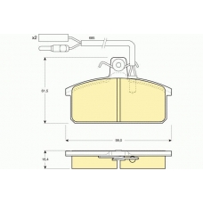 6104171 GIRLING Комплект тормозных колодок, дисковый тормоз