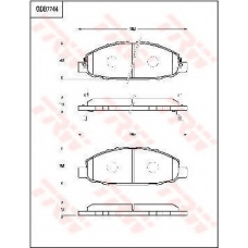 GDB7744 TRW Комплект тормозных колодок, дисковый тормоз