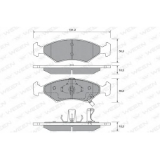 151-2212 WEEN Комплект тормозных колодок, дисковый тормоз