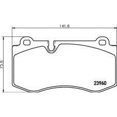 8DB 355 011-401 HELLA Комплект тормозных колодок, дисковый тормоз