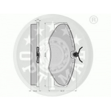 12014 OPTIMAL Комплект тормозных колодок, дисковый тормоз