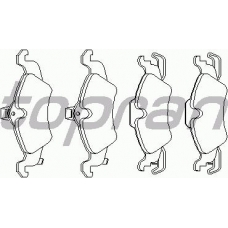 205 780 TOPRAN Комплект тормозных колодок, дисковый тормоз