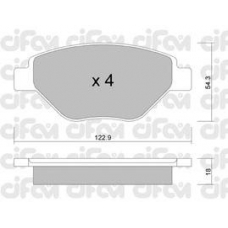 822-543-0 CIFAM Комплект тормозных колодок, дисковый тормоз