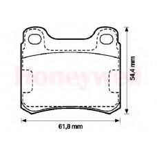 571556B BENDIX Комплект тормозных колодок, дисковый тормоз