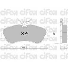 822-217-1 CIFAM Комплект тормозных колодок, дисковый тормоз