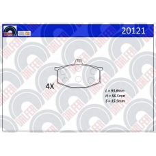 20121 GALFER Комплект тормозных колодок, дисковый тормоз