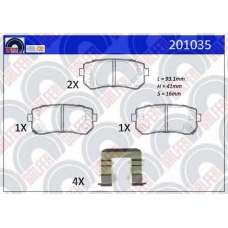 201035 GALFER Комплект тормозных колодок, дисковый тормоз