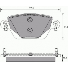 684681 ROULUNDS Комплект тормозных колодок, дисковый тормоз