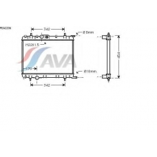PEA2206 AVA Радиатор, охлаждение двигателя