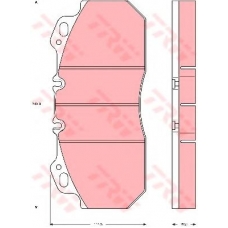 GDB5019 TRW Комплект тормозных колодок, дисковый тормоз