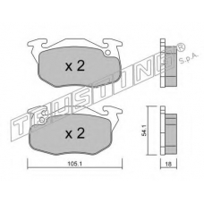 039.5 TRUSTING Комплект тормозных колодок, дисковый тормоз