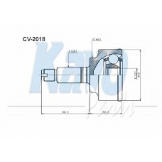 CV-2018 KAVO PARTS Шарнирный комплект, приводной вал