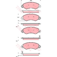 GDB1744 TRW Комплект тормозных колодок, дисковый тормоз
