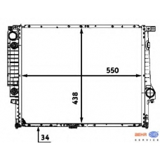 8MK 376 713-251 HELLA Радиатор, охлаждение двигателя