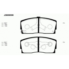 J3606006 NIPPARTS Комплект тормозных колодок, дисковый тормоз