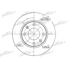 PBD1221 PATRON Тормозной диск