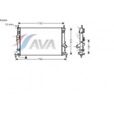 FD2369 AVA Радиатор, охлаждение двигателя
