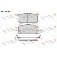 BL1166A2 FTE Комплект тормозных колодок, дисковый тормоз