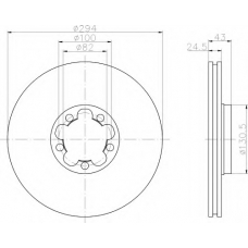 8DD 355 107-301 HELLA Тормозной диск