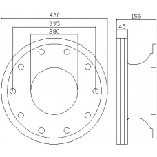 58124 PAGID Тормозной диск