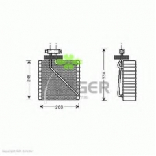 94-5128 KAGER Испаритель, кондиционер