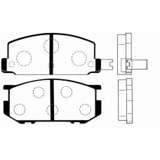 J PA-701AF JAPANPARTS Комплект тормозных колодок, дисковый тормоз