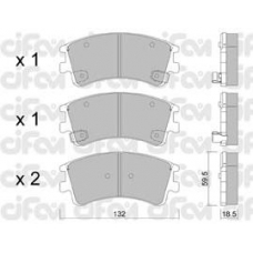 822-476-0 CIFAM Комплект тормозных колодок, дисковый тормоз