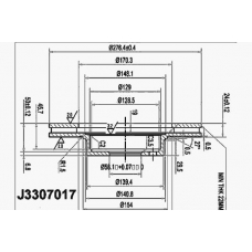 J3307017 NIPPARTS Тормозной диск