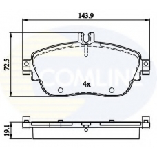CBP32208 COMLINE Комплект тормозных колодок, дисковый тормоз