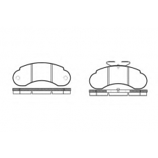 P0423.10 WOKING Комплект тормозных колодок, дисковый тормоз