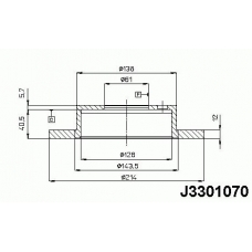J3301070 NIPPARTS Тормозной диск