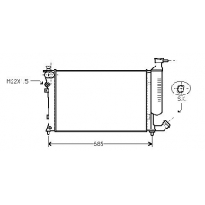 CN2155 AVA Радиатор, охлаждение двигателя