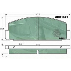 GDB1027 TRW Комплект тормозных колодок, дисковый тормоз