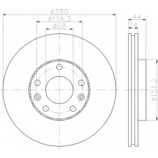 MDC2195 MINTEX Тормозной диск