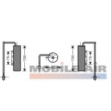 3700D453 VAN WEZEL Осушитель, кондиционер
