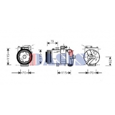 850814N AKS DASIS Компрессор, кондиционер