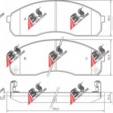 37275 OE ABS Комплект тормозных колодок, дисковый тормоз