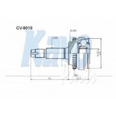 CV-9018 KAVO PARTS Шарнирный комплект, приводной вал