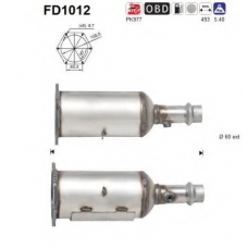 FD1012 AS Сажевый / частичный фильтр, система выхлопа ОГ