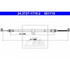 24.3727-1719.2 ATE Трос, стояночная тормозная система