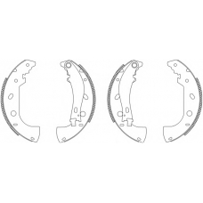 8DB 355 003-211 HELLA Комплект тормозных колодок
