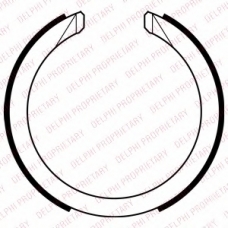 LS2061 DELPHI Комплект тормозных колодок, стояночная тормозная с