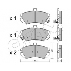 822-884-0 CIFAM Комплект тормозных колодок, дисковый тормоз