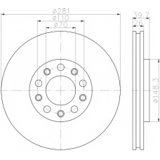 MDC2258 MINTEX Тормозной диск