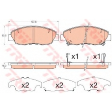 GDB3609 TRW Комплект тормозных колодок, дисковый тормоз