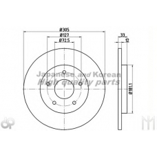 US104354 ASHUKI Тормозной диск