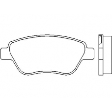 MDB2644 MINTEX Комплект тормозных колодок, дисковый тормоз