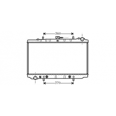 DN2074 AVA Радиатор, охлаждение двигателя