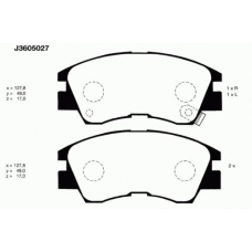 J3605027 NIPPARTS Комплект тормозных колодок, дисковый тормоз